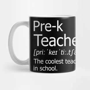 Pre-k Teacher Meaning Awesome Definition Classic Mug